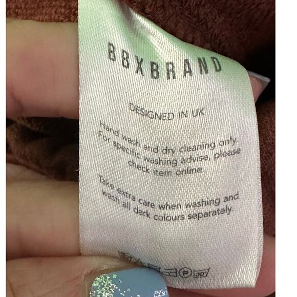 BBXBRAND brown pull on cropped sweat pants size UK 8 US 4 - Picture 4 of 13